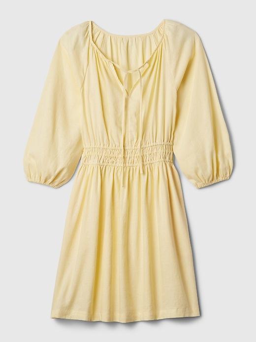 Linen-Blend Mini Dress Product Image