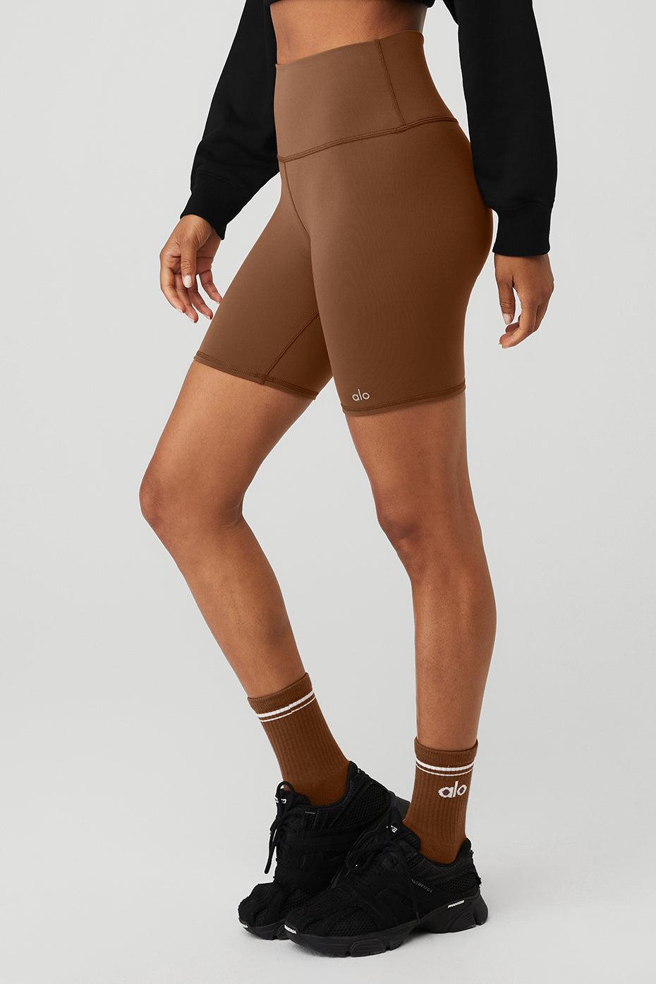 7" High-Waist Biker Short - Cinnamon Brown Product Image