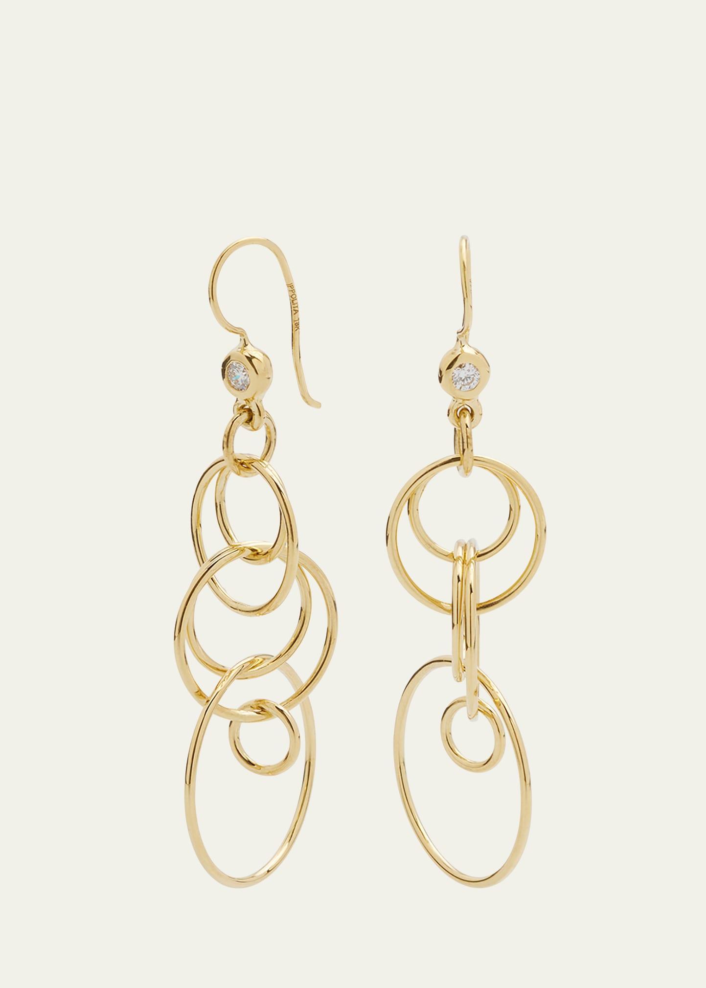 Mini Jet Set Earrings in 18K Gold Product Image