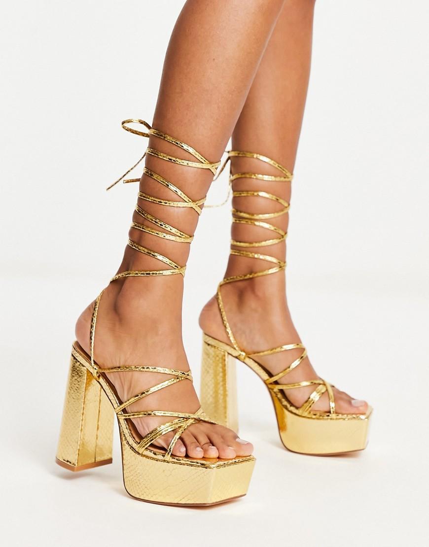 Truffle Collection mega platform strappy sandals Product Image