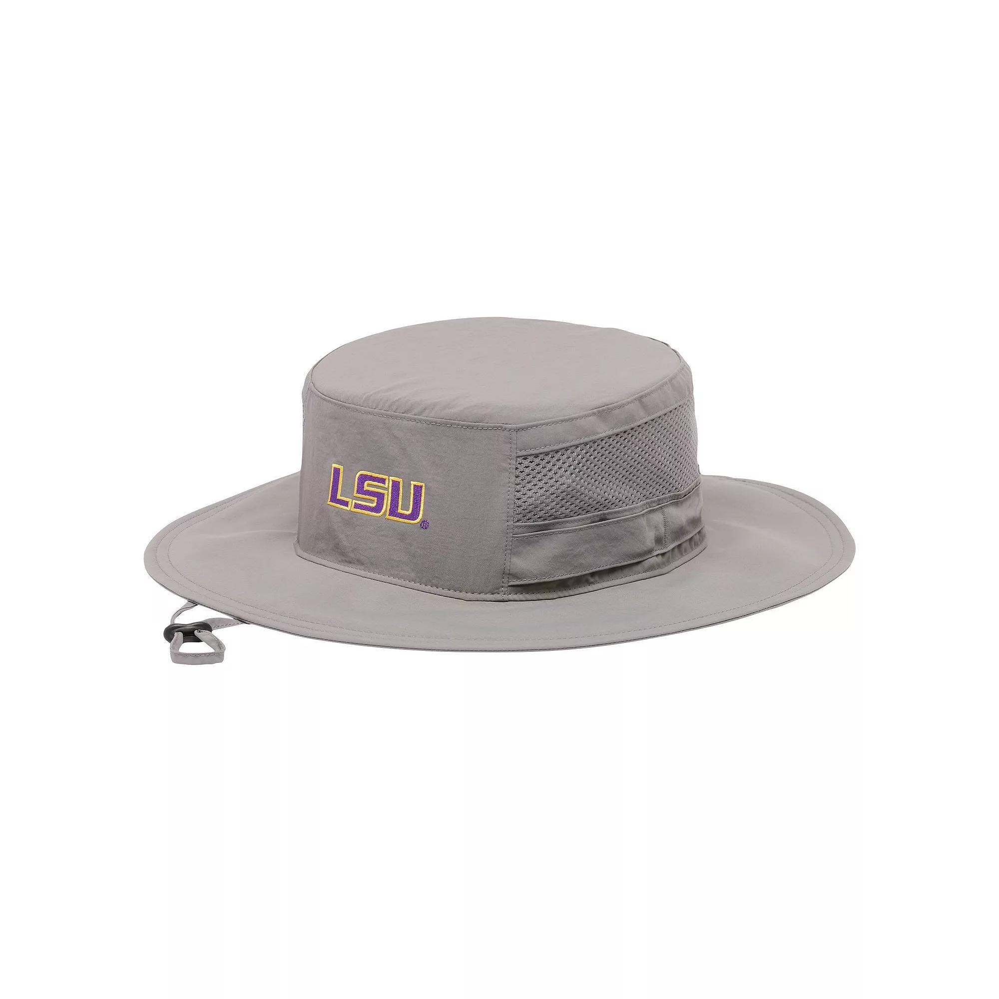 Mens Columbia Gray LSU Tigers Bora Bora III Omni-Shade Booney Hat Product Image