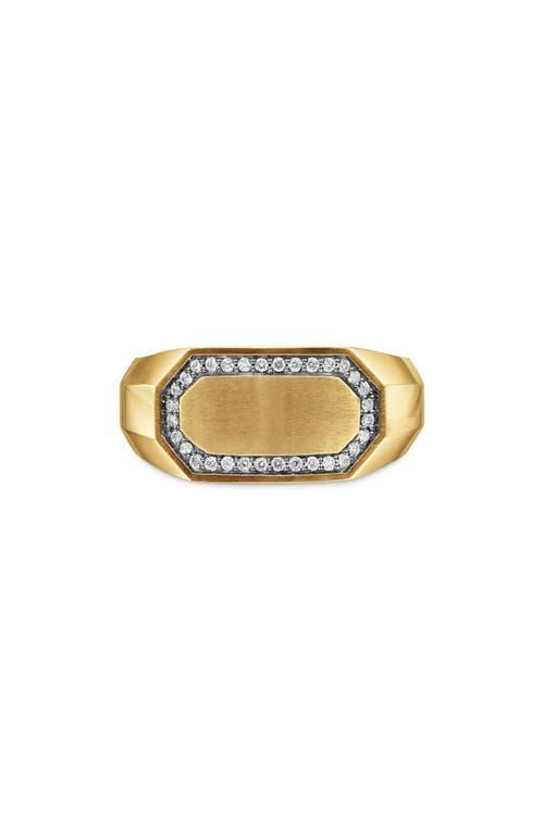 Mens Streamline Cigar Band Ring in 18K Yellow Gold, 10.5MM Product Image