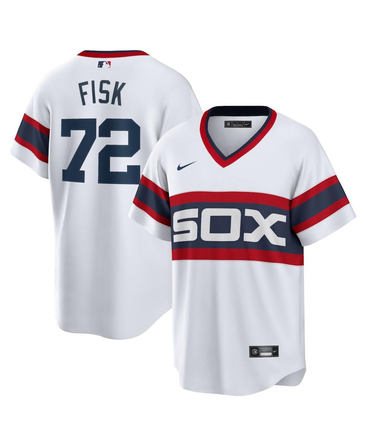 Men's Nike Carlton Fisk White Chicago White Sox Home Cooperstown Collection Team Player Jersey, Size: Medium Product Image