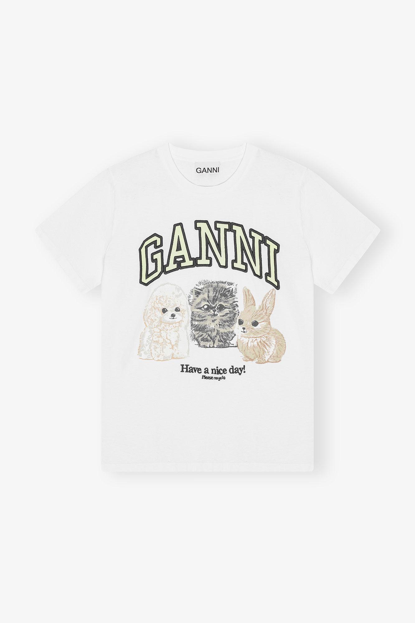 White Animal Print T-shirt Product Image