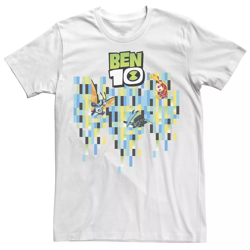 Men's Ben 10 Trio Pixel Portrait Panel Graphic Tee, Size: Medium, White Product Image
