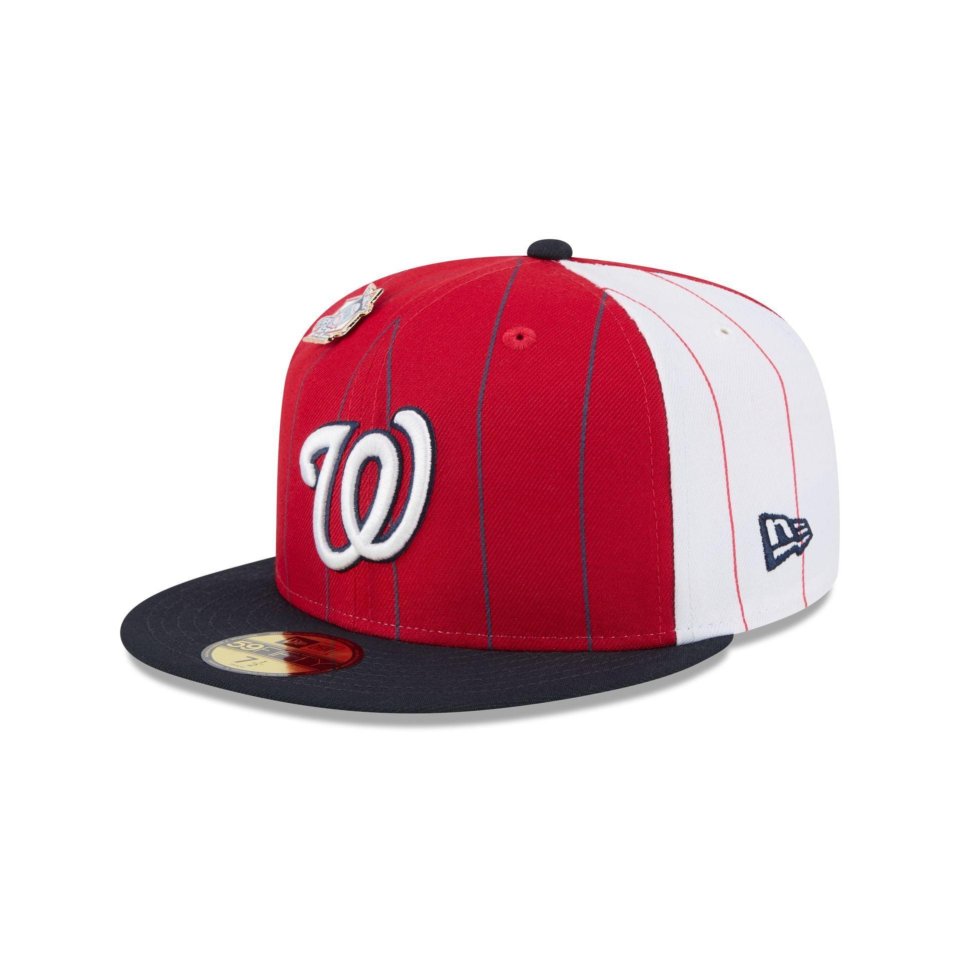 Washington Nationals Pinstripe League Pin 59FIFTY Fitted Hat Male Product Image