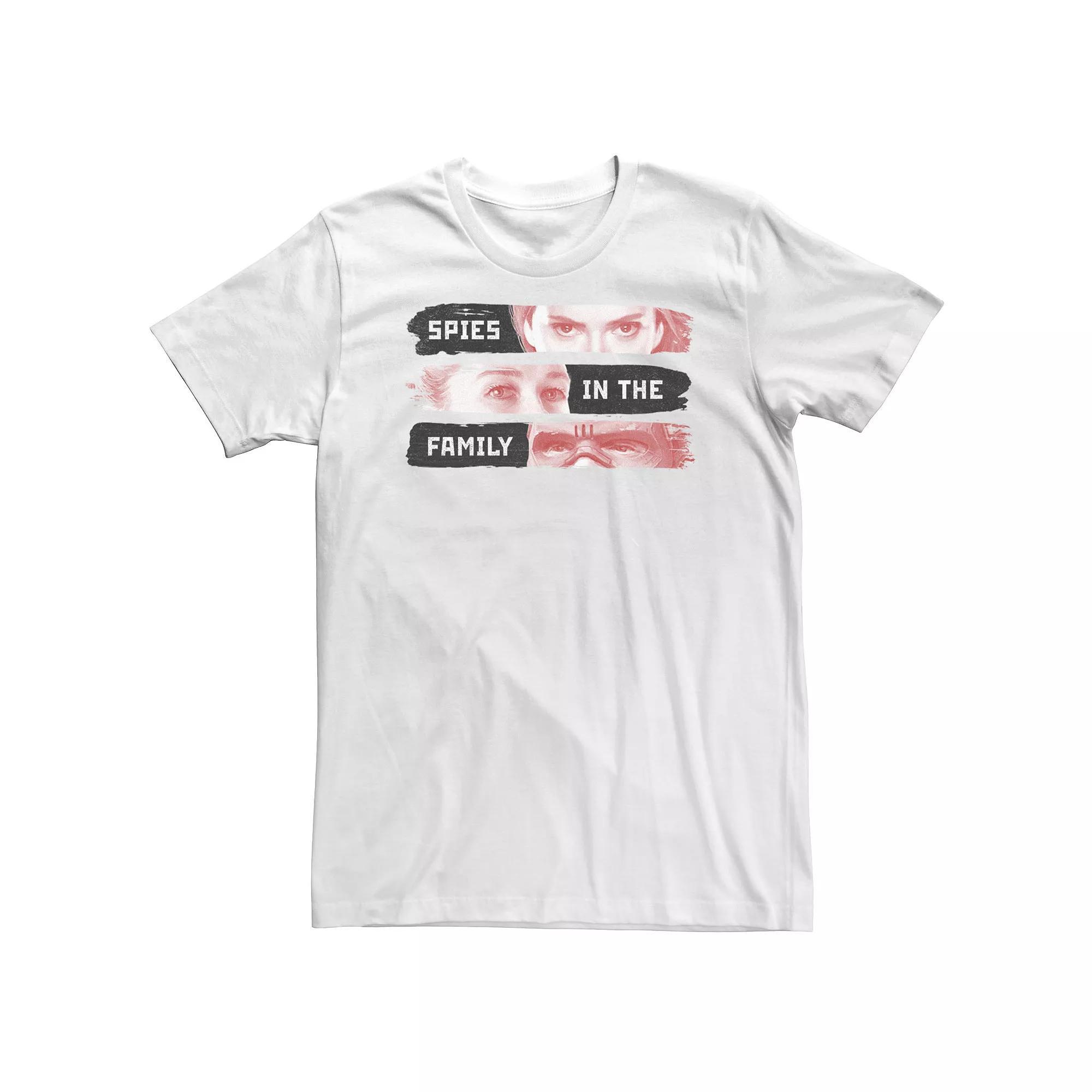 Big & Tall Marvel Black Widow Spies In The Family Tee, Men's, Size: 5XL, White Product Image