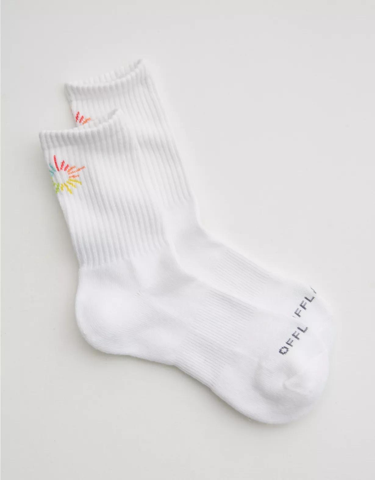 OFFLINE By Aerie Mesh Pride Crew Socks Product Image