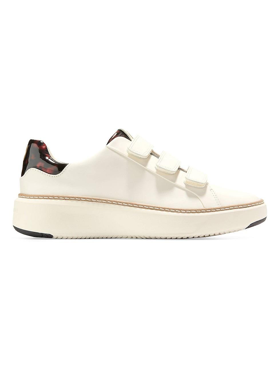 Cole Haan Womens GrandPr Topspin Triple Strap Sneakers - Beige Size 8 Product Image