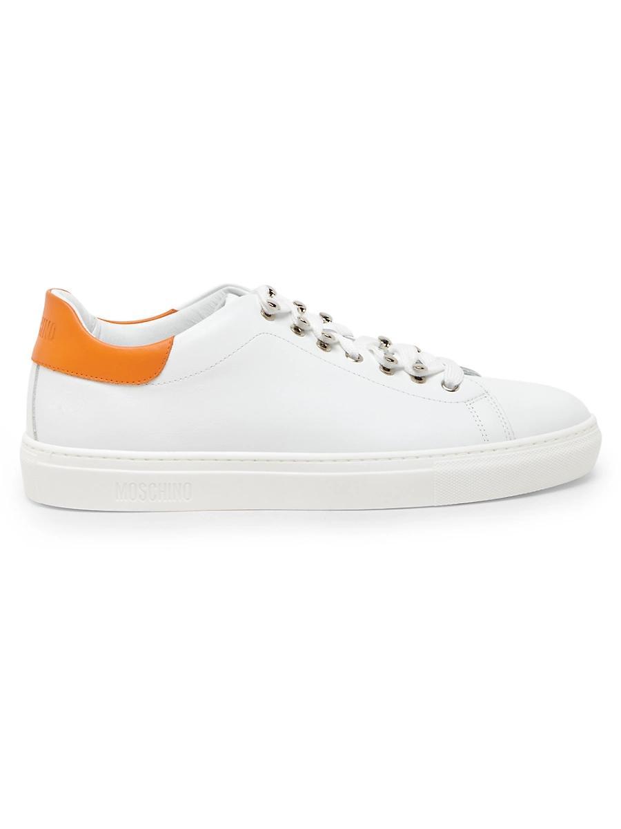Mens Leather Low Top Sneakers Product Image