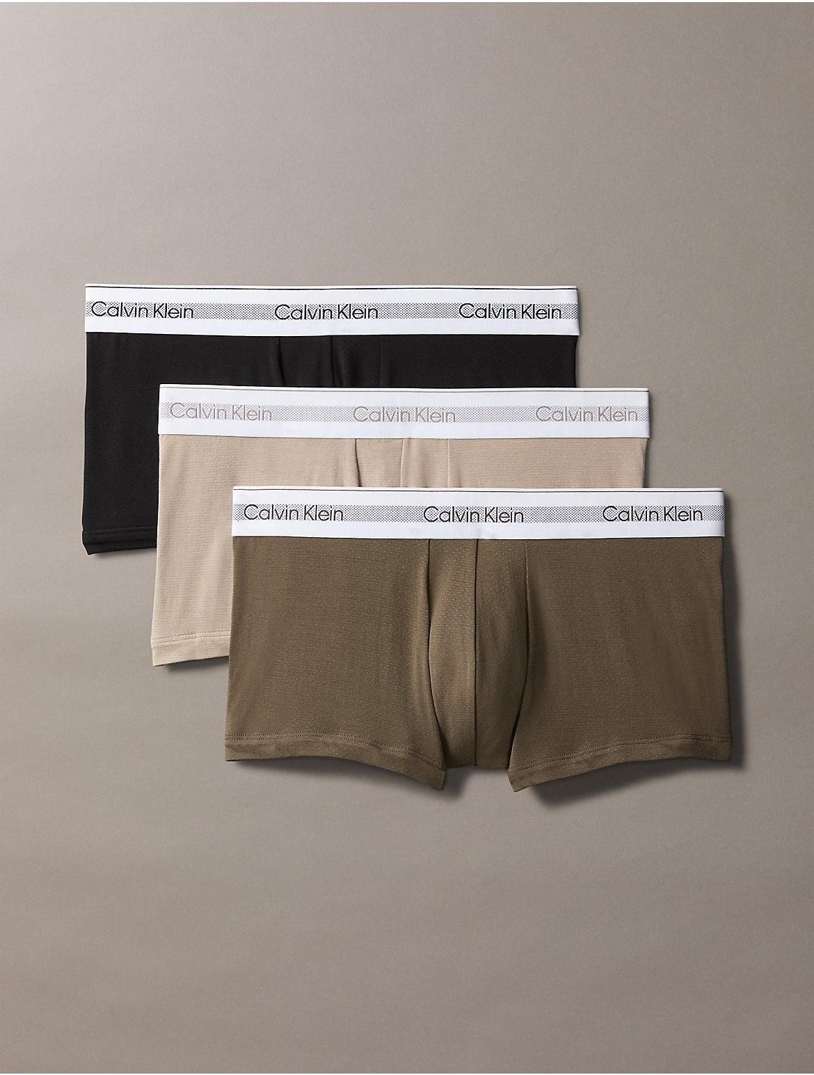 Calvin Klein Men's Icon Modal Mesh 3-Pack Low Rise Trunk - Multi - XL Product Image