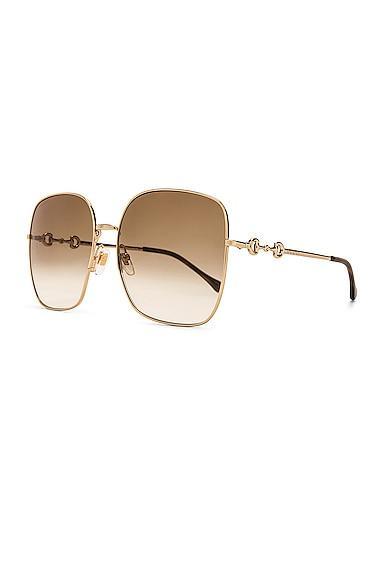Oversized Square Metal Sunglasses Product Image