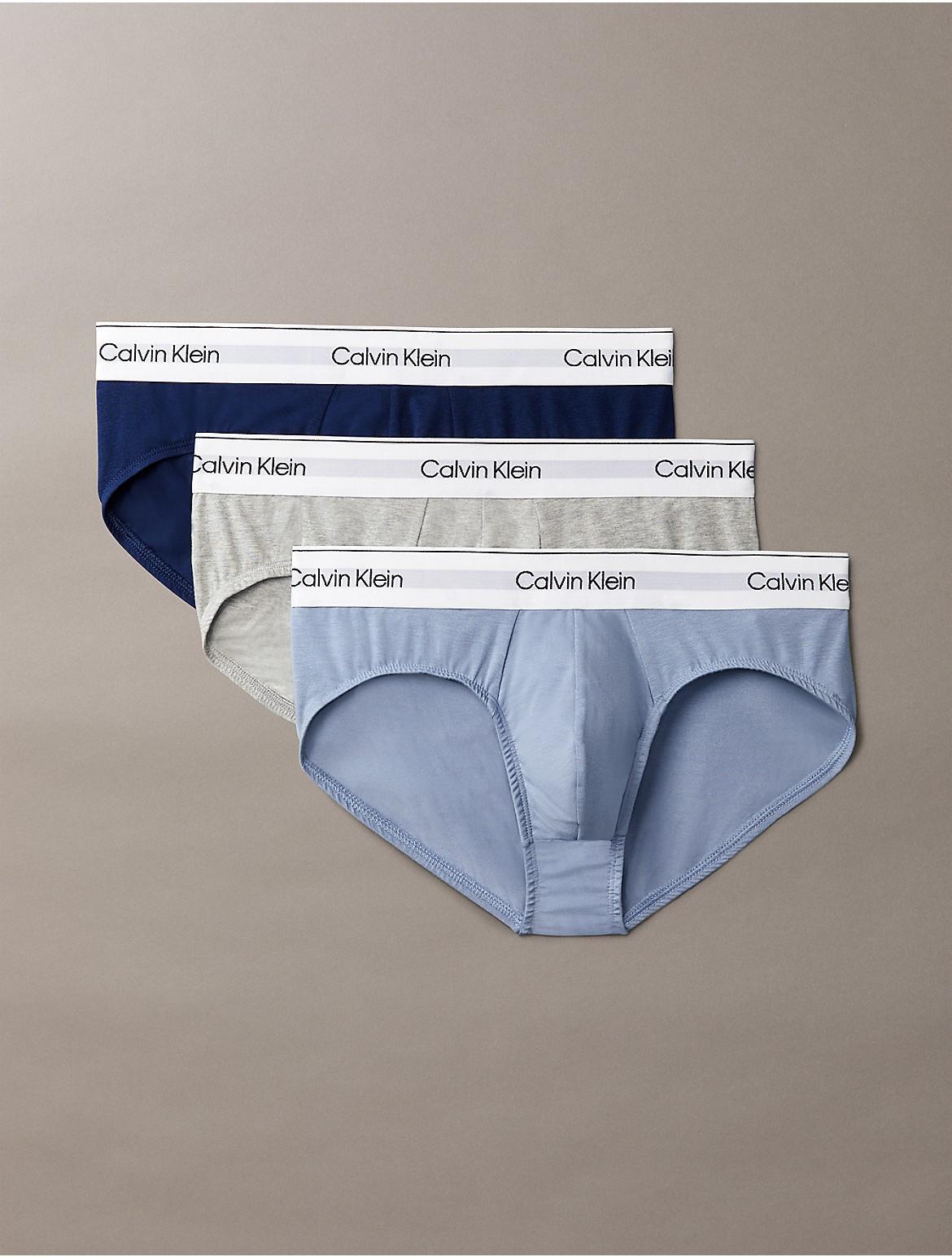Calvin Klein Men's Icon Cotton Stretch 3-Pack Hip Brief - White - L Product Image