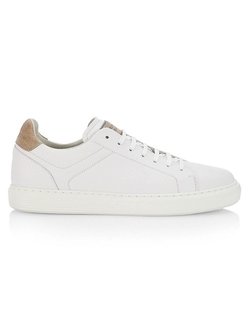 Mens Bicolor Leather Low-Top Sneakers Product Image