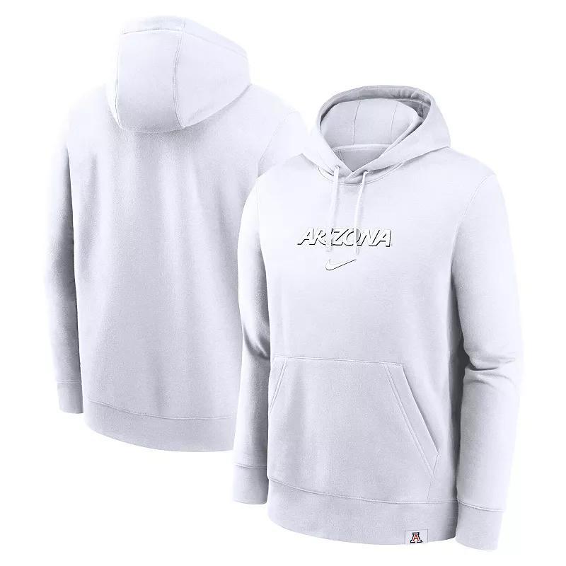 Men's Nike White Arizona Wildcats Statement Wordmark Lockup Pullover Hoodie, Size: Large Product Image