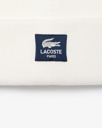 Ribbed Cotton Badge Beanie Product Image