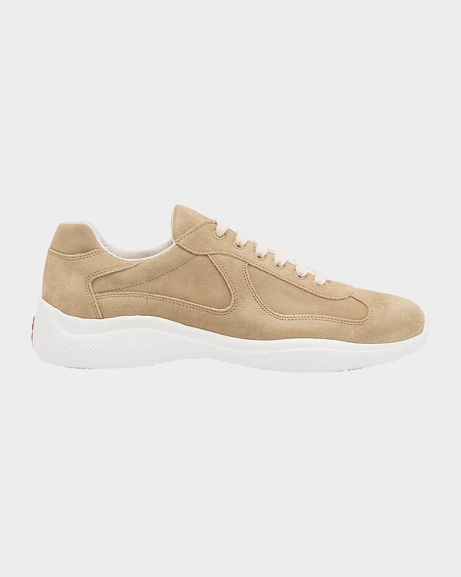 Prada Mens Americas Cup Suede Sneakers Product Image