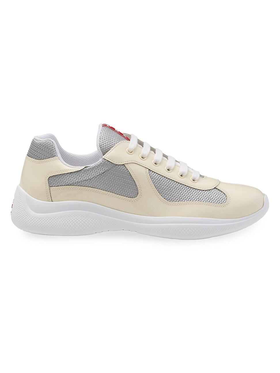 Prada Mens Americas Cup Patent Leather and Bike Fabric Sneakers Product Image
