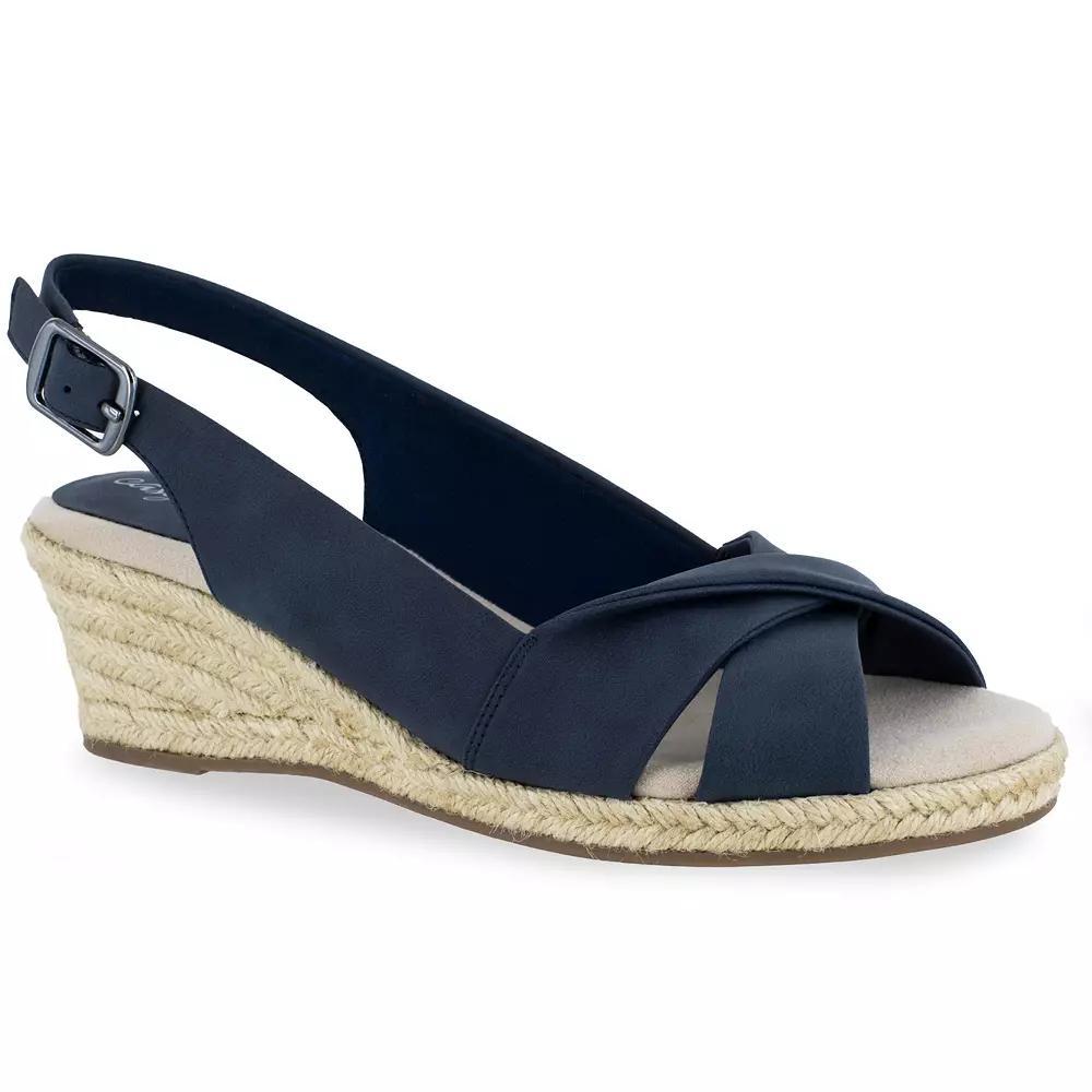 Easy Street Maureen Womens Espadrille Wedge Sandals Product Image