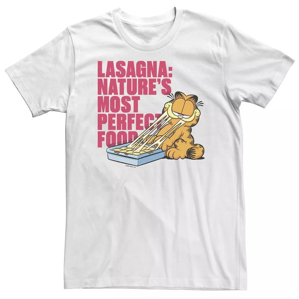 Big & Tall Garfield Lasagna Nature's Most Perfect Food Portrait Tee, Men's, Size: XL Tall, White Product Image