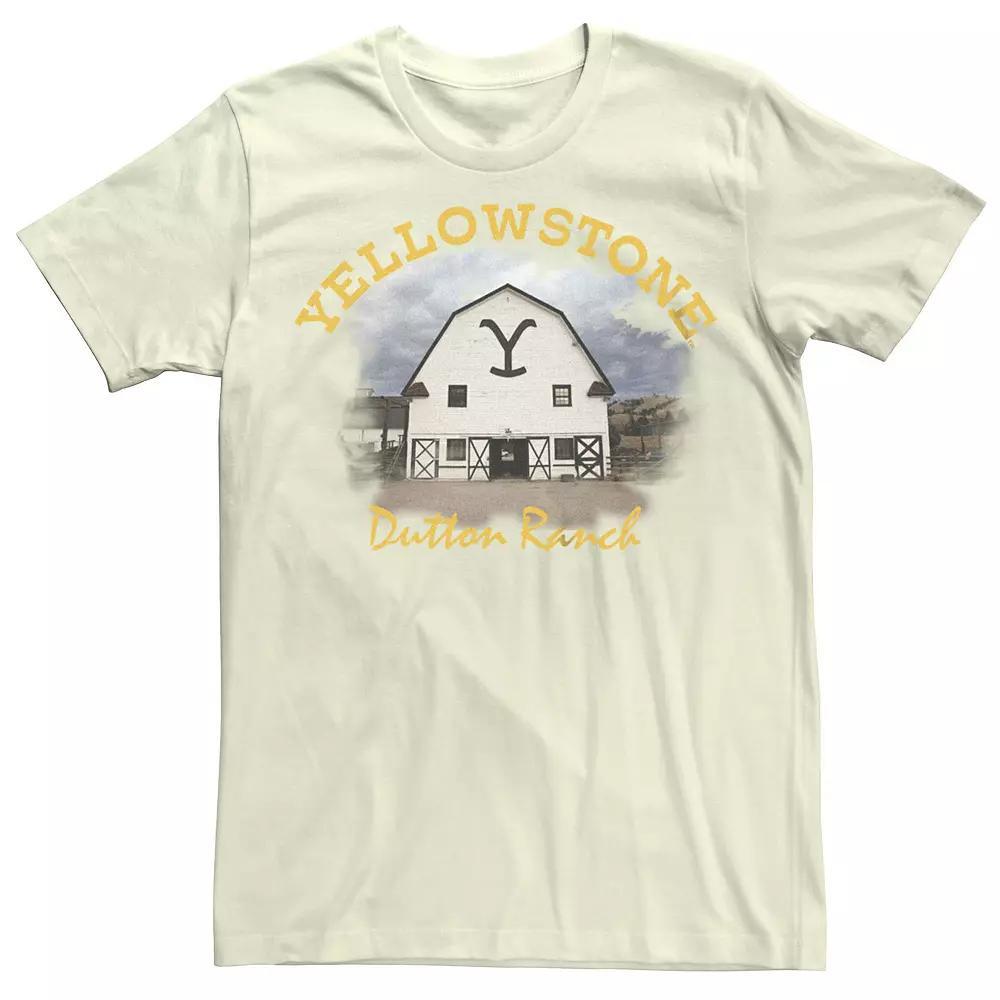 Men's Yellowstone Dutton Ranch Barn Graphic Tee, Size: Medium, Natural Product Image