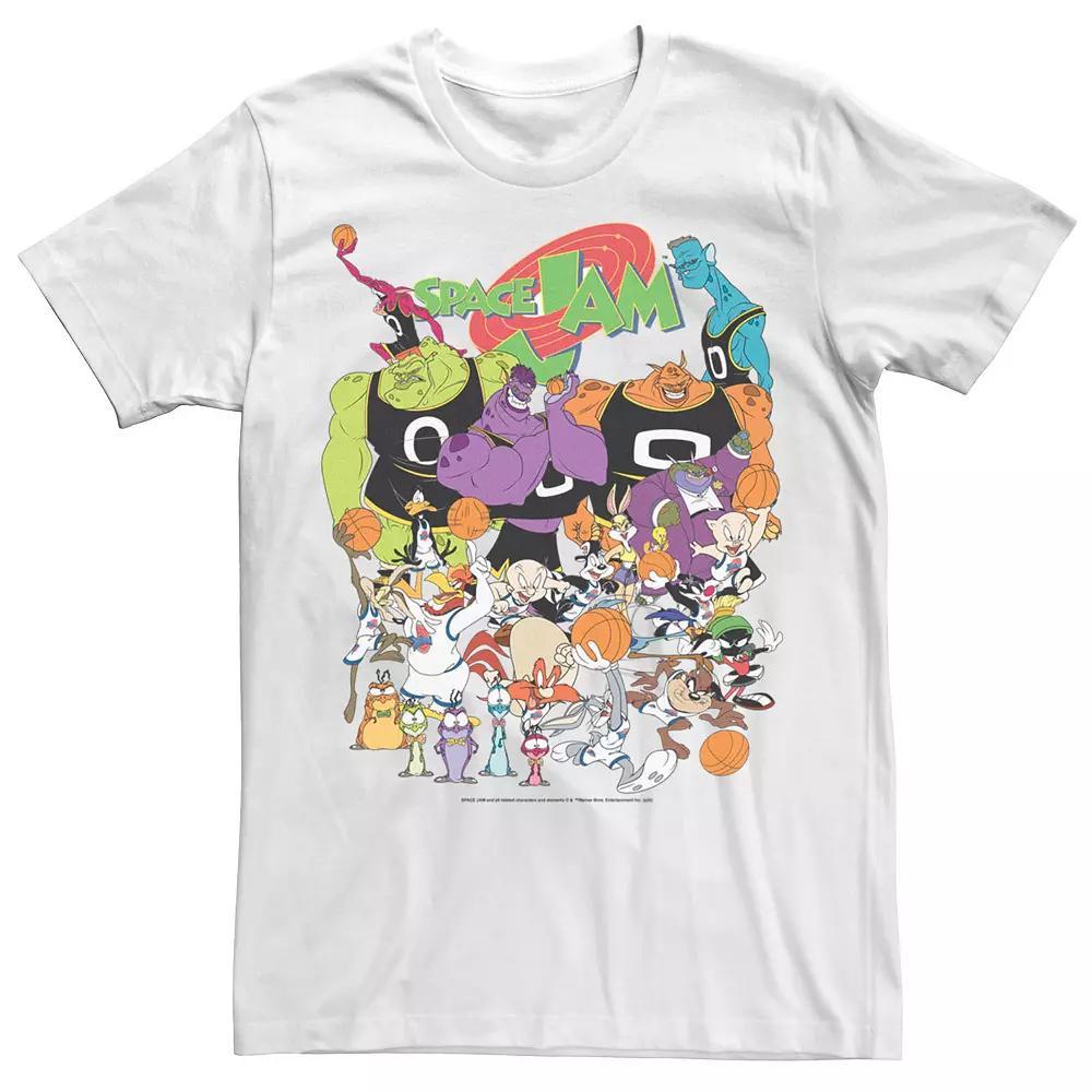 Men's Space Jam Big Group Shot Tee, Size: XXL, White Product Image