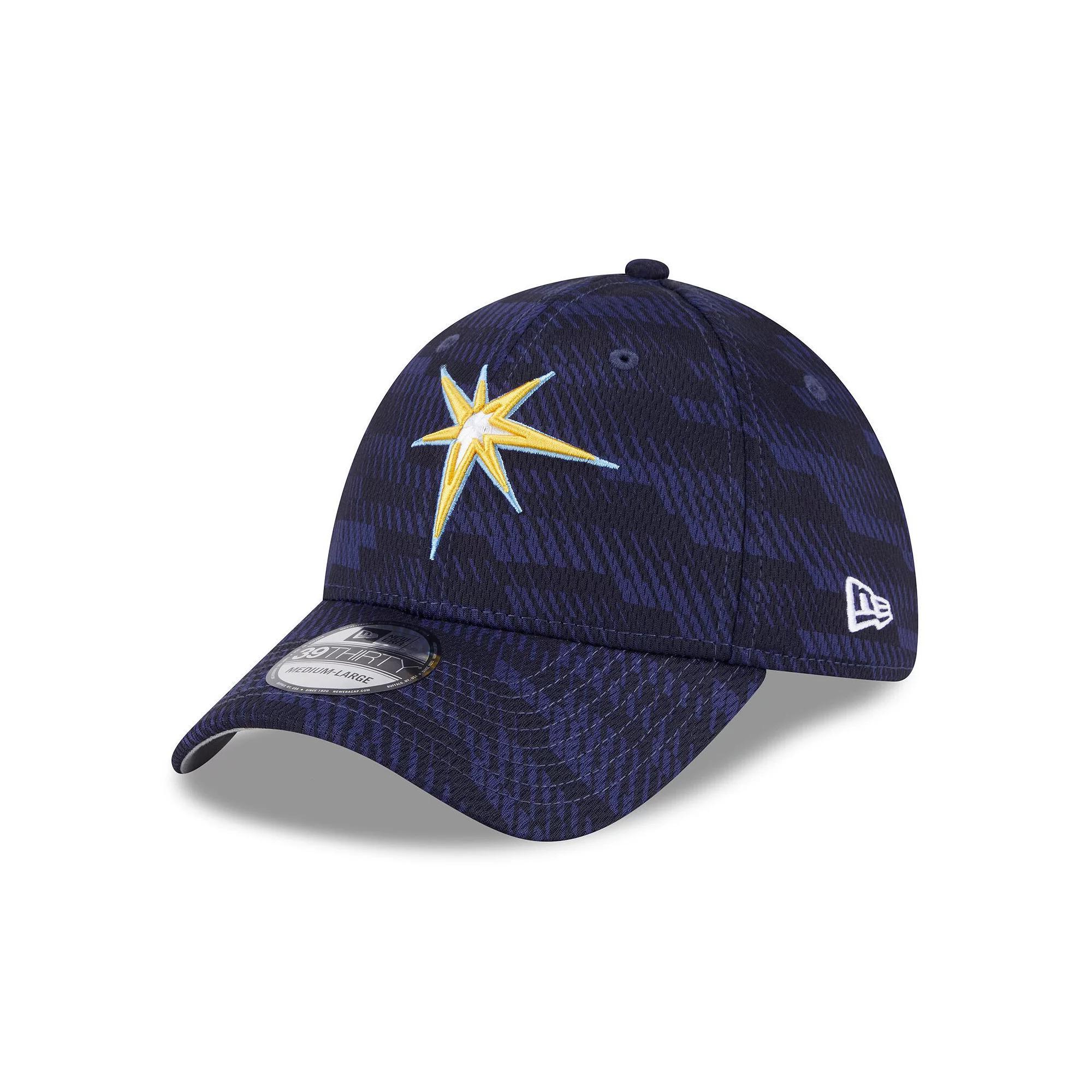 Men's New Era Navy Tampa Bay Rays 2025 MLB Clubhouse 39THIRTY Flex Hat, Size: Medium/Large, Blue Product Image