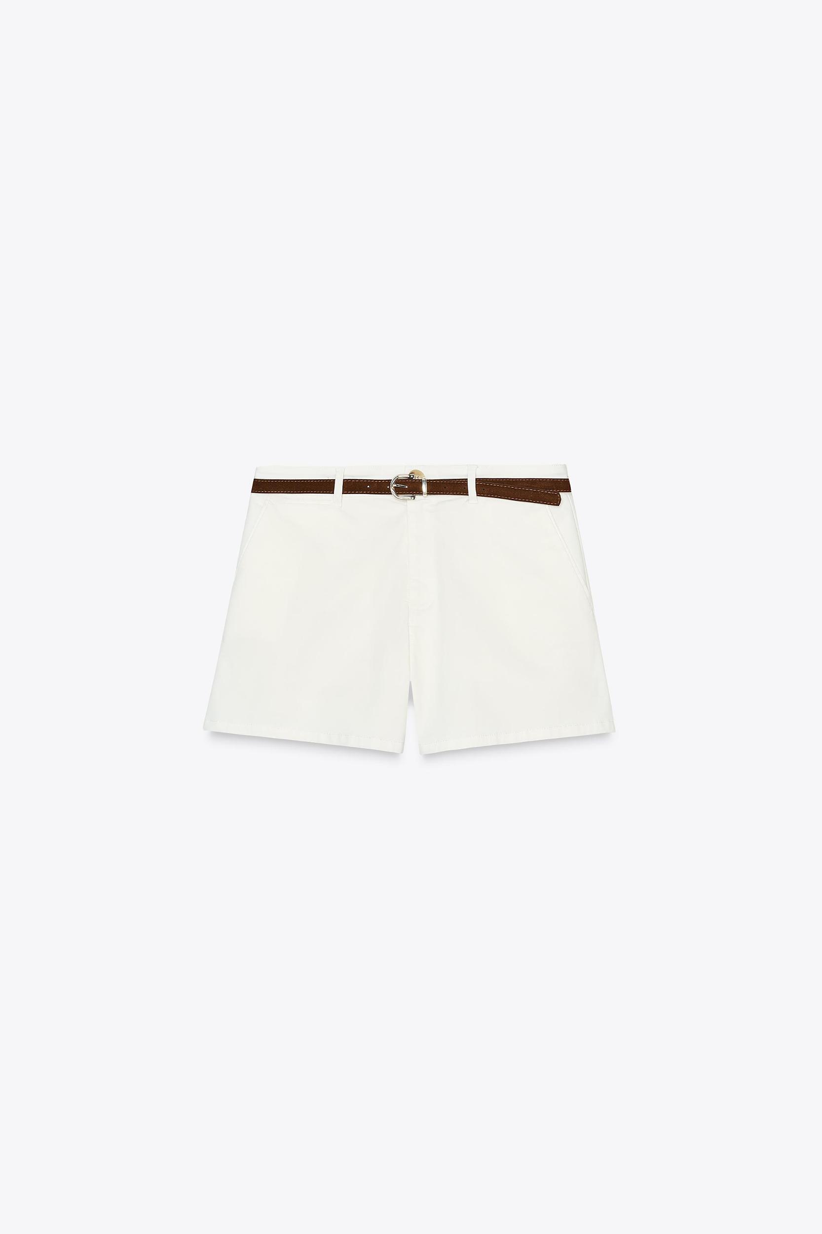 PLEATED SHORTS WITH BELT Product Image