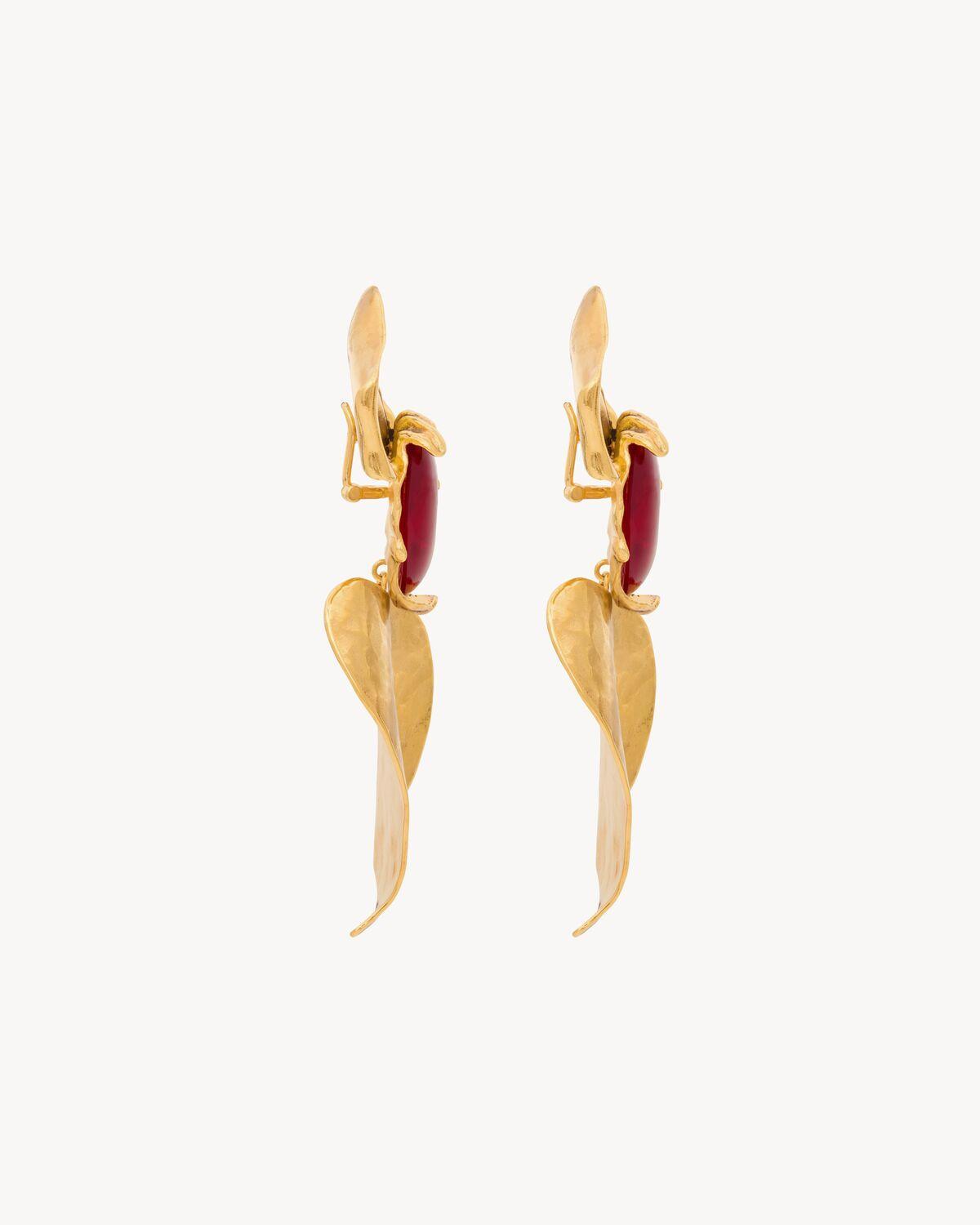 petal earrings in resin and metal Product Image