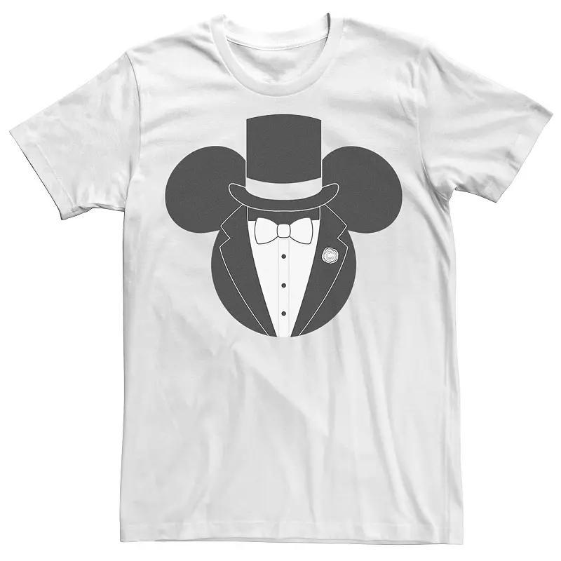 Disney's Mickey Mouse Tuxedo Head Portrait Men's Tee, Size: Medium, White Product Image