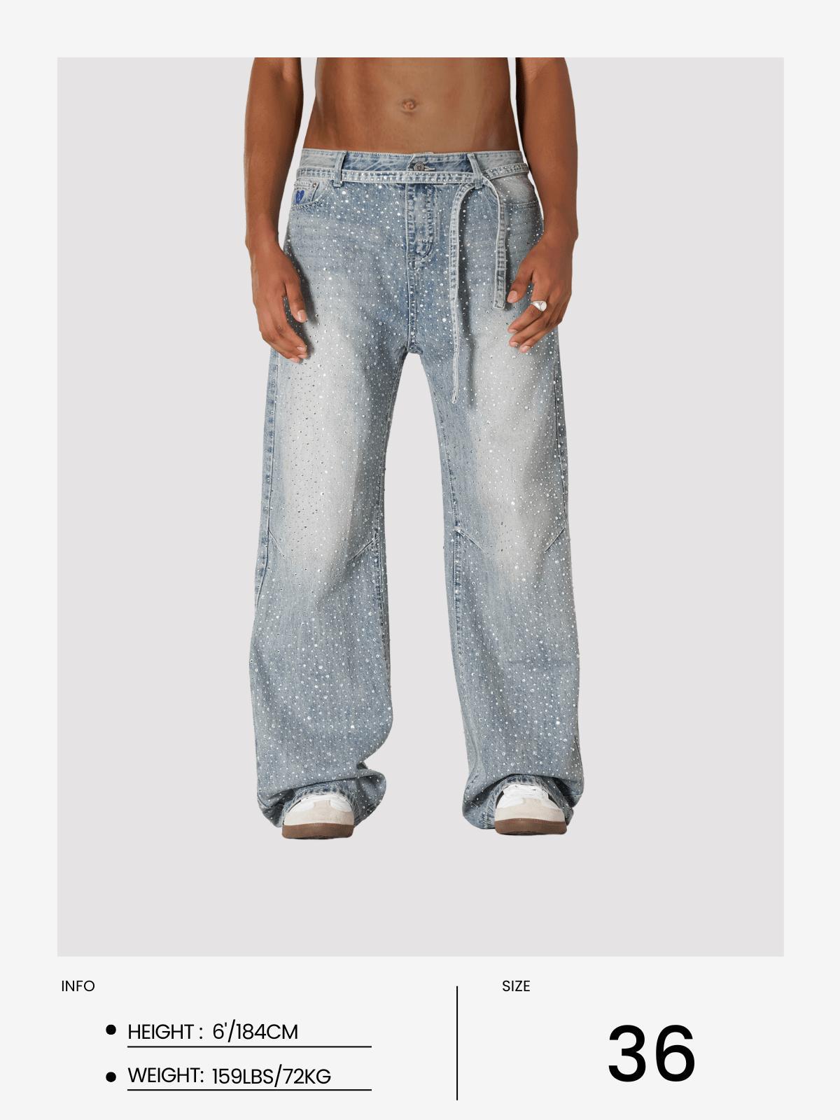 Aelfric Eden Rhinestone Baggy Jeans Product Image