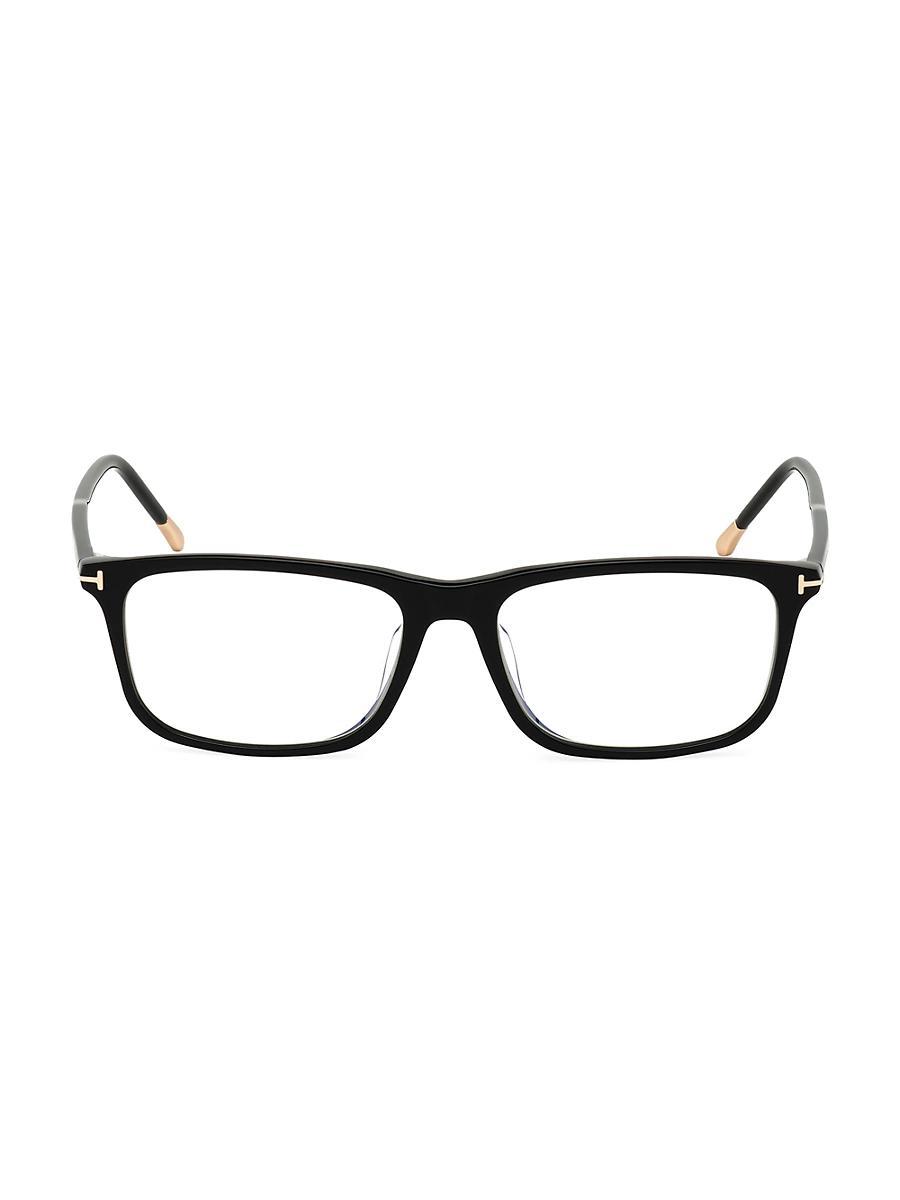 Mens Blue Block Rectangle Acetate Optical Frames Product Image