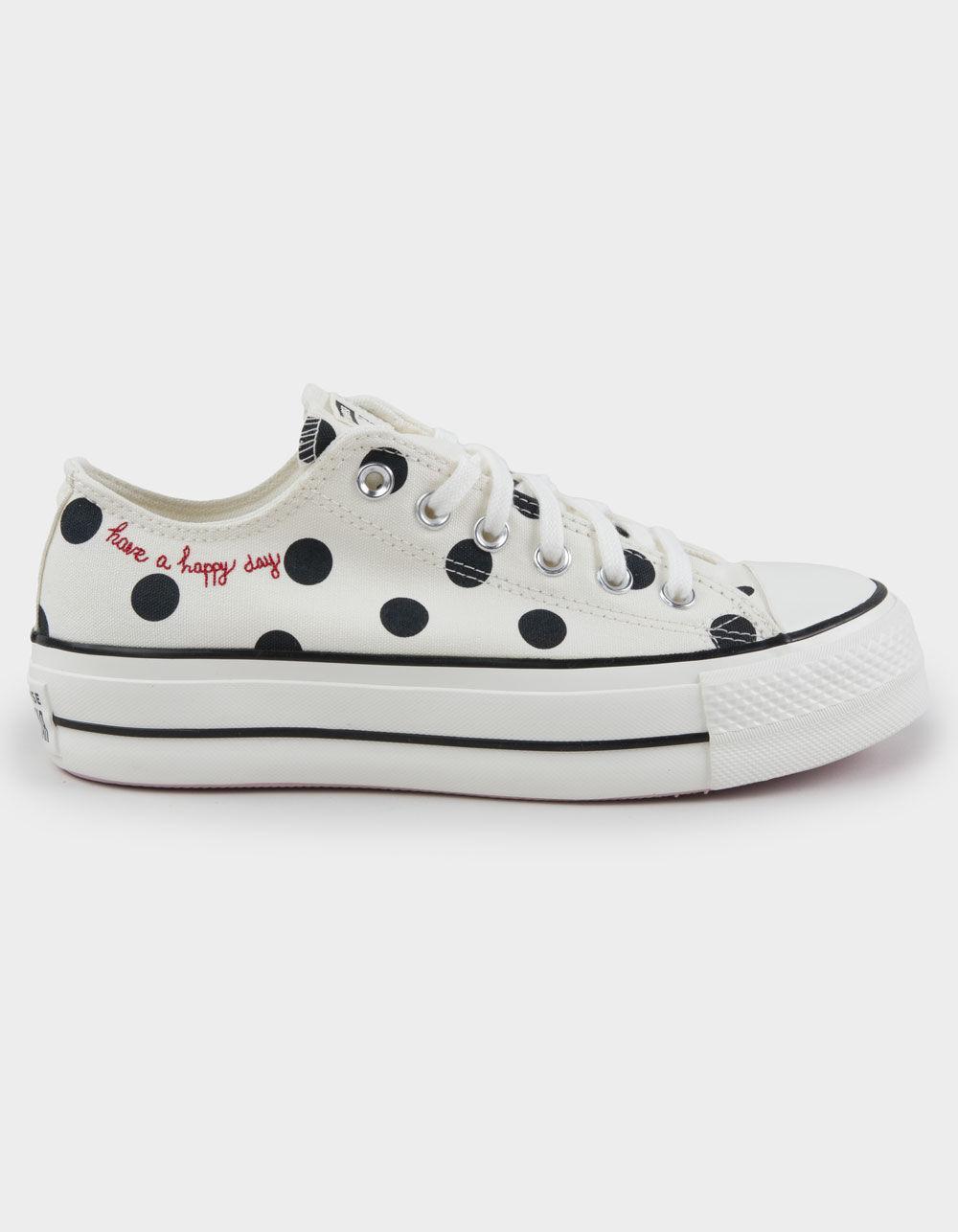 CONVERSE Chuck Taylor All Star Lift Womens Platform Polka Dot Shoes Product Image
