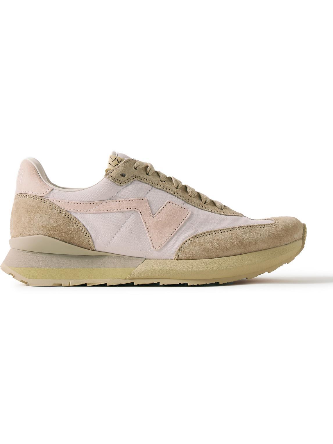 VISVIM Fkt Runner Suede-trimmed Canvas Sneakers In Neutrals Product Image