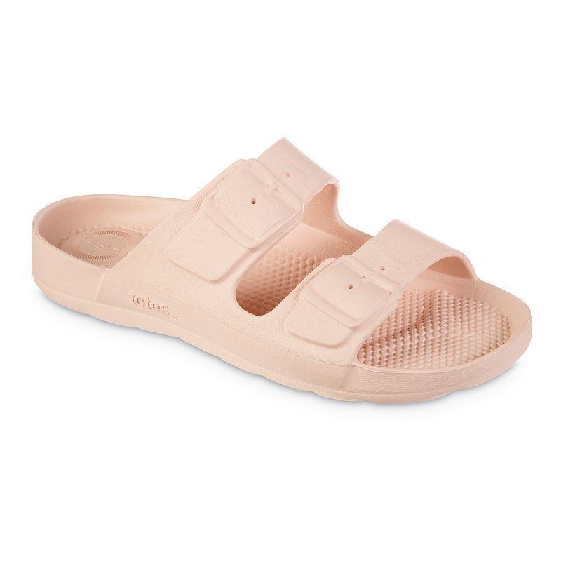 totes Solbounce Women's Molded Buckle Slide Sandals, Size: 9, White Product Image