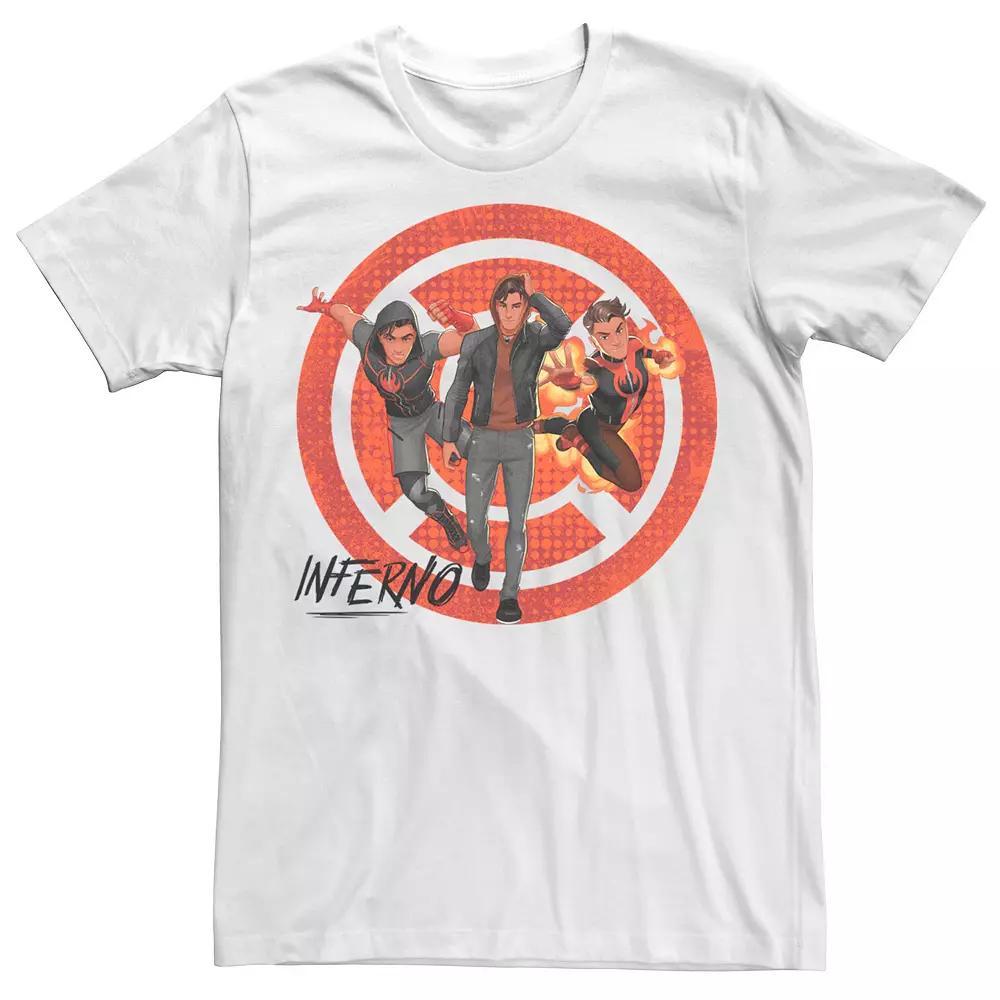 Men's Marvel Rising Secret Warriors Inferno Symbol Collage Graphic Tee, Size: Medium, White Product Image
