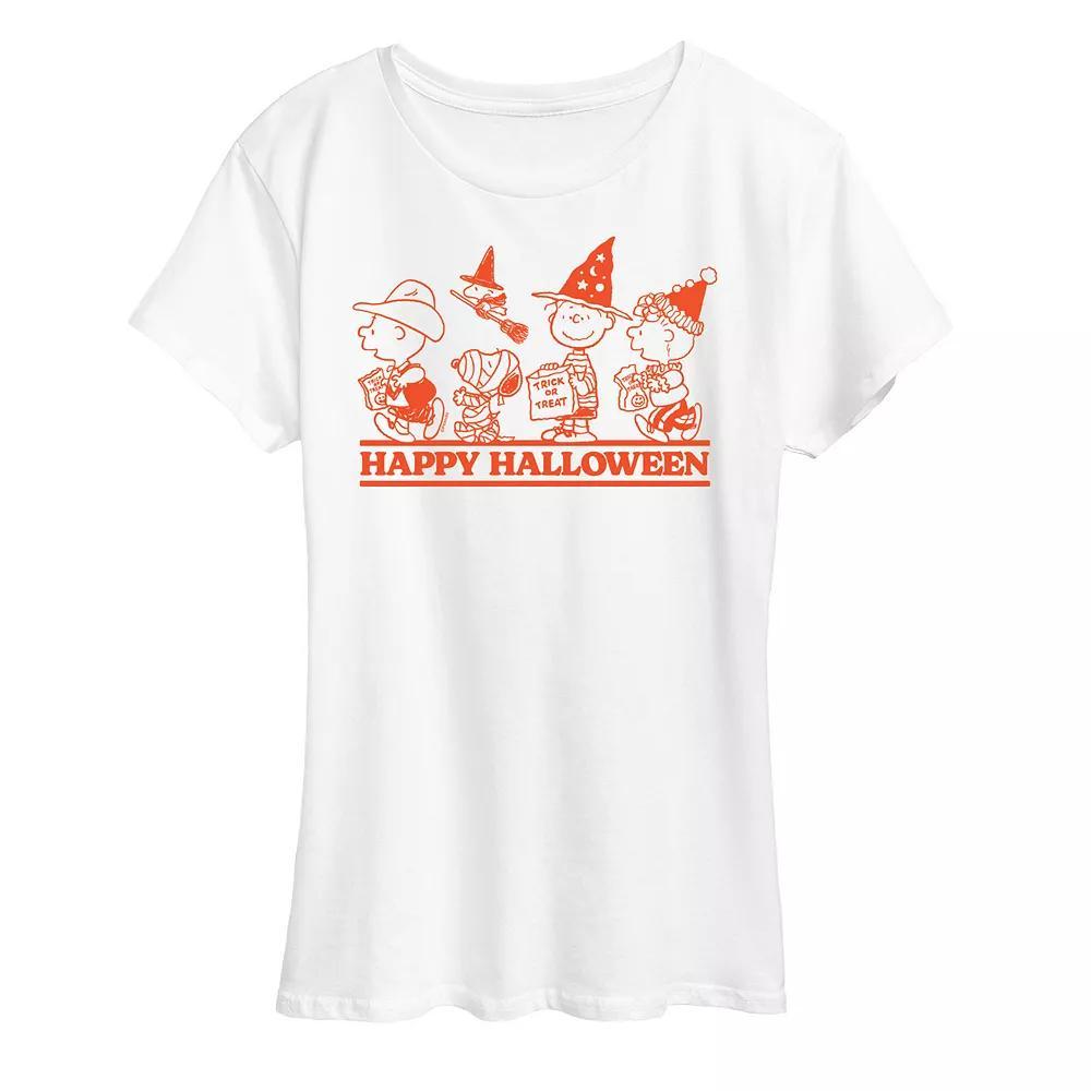 Women's Peanuts Happy Halloween Graphic Tee, Size: XL, White Product Image