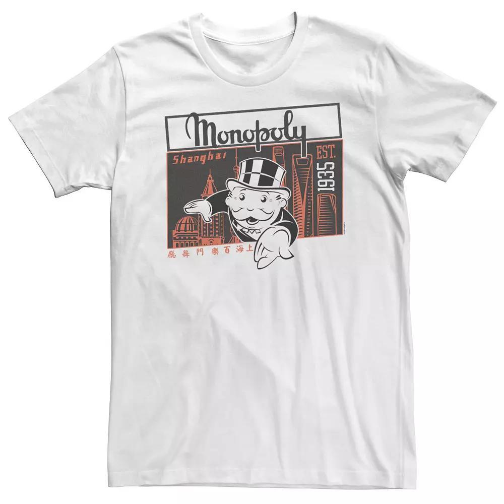 Big & Tall Monopoly Shanghai Est. 1935 Tee, Men's, Size: XL Tall, White Product Image