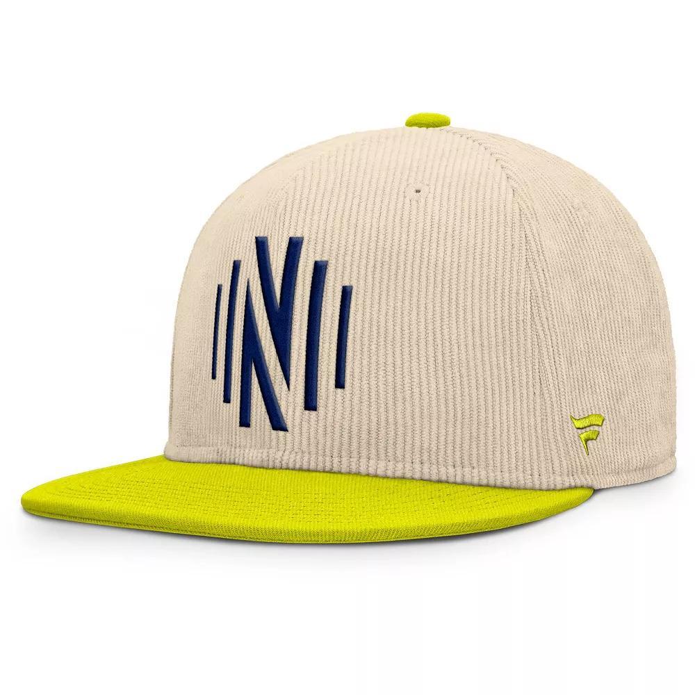 Men's Fanatics Cream Nashville SC Tempo Corduroy Snapback Hat, Mls Beige Product Image