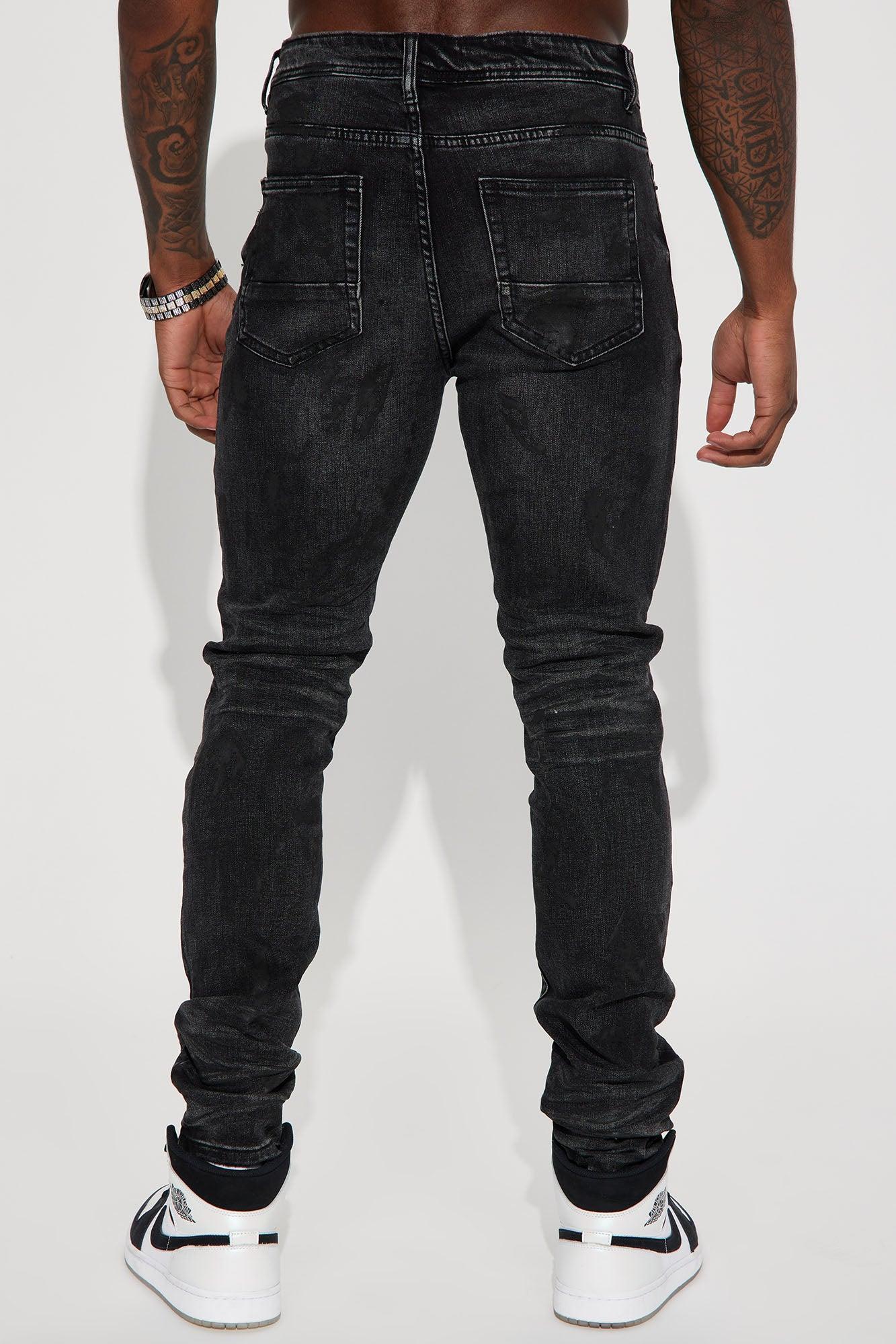 Ask About Me Stacked Skinny Jeans - Black Product Image