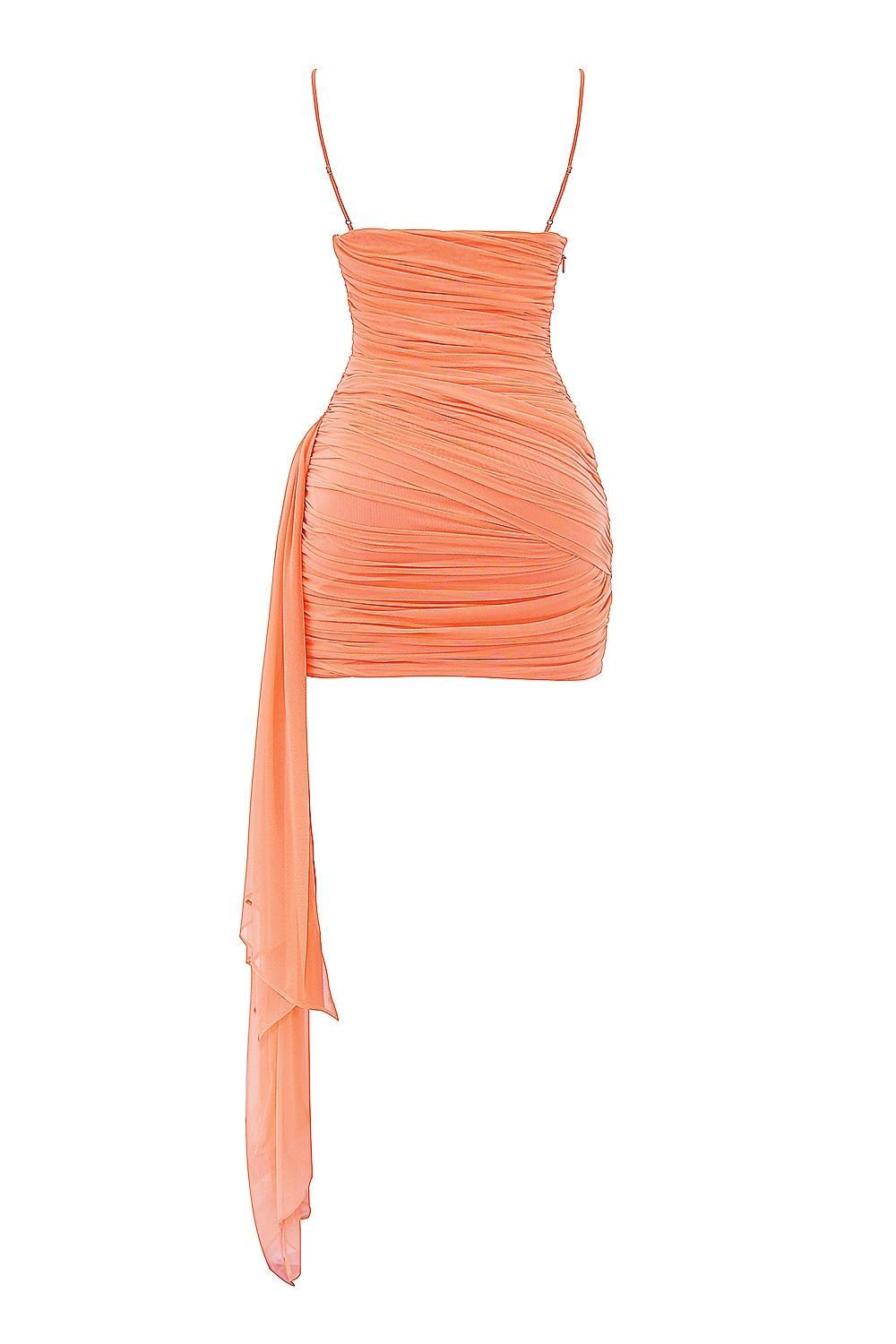 India Sorbet Gathered Mini Dress Product Image