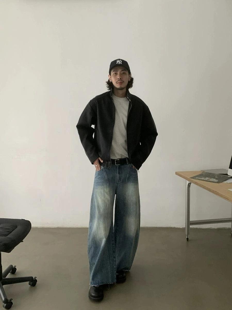 RT No. 18869 RECONSTRUCTED SCIMITAR STRAIGHT JEANS Product Image