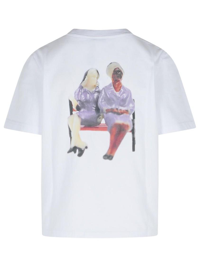 JW ANDERSON Anchor White Cotton T-shirt Product Image
