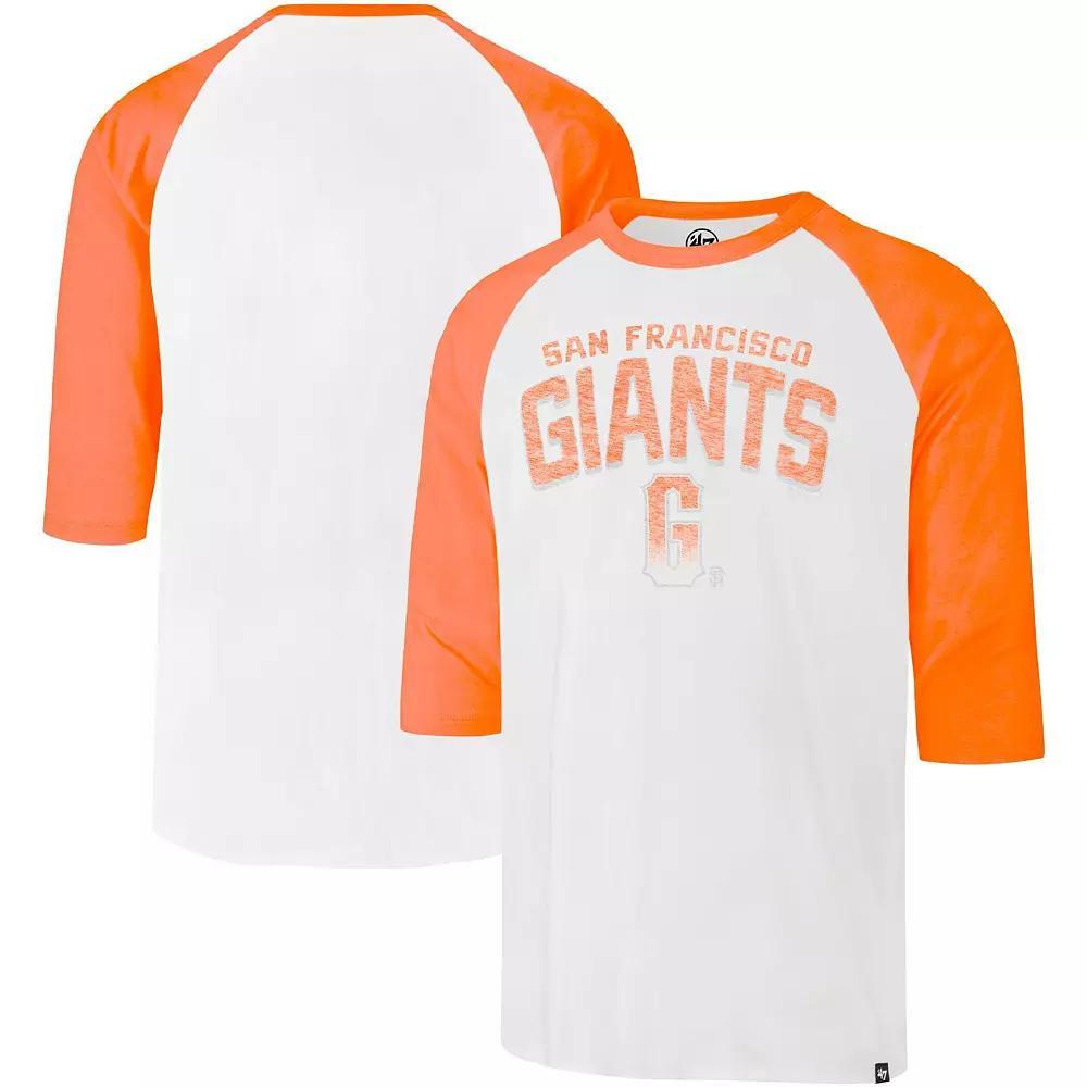 Men's '47 Cream San Francisco Giants City Connect Crescent Franklin Raglan Three-Quarter Sleeve T-Shirt, Size: 2XL, Beige Product Image