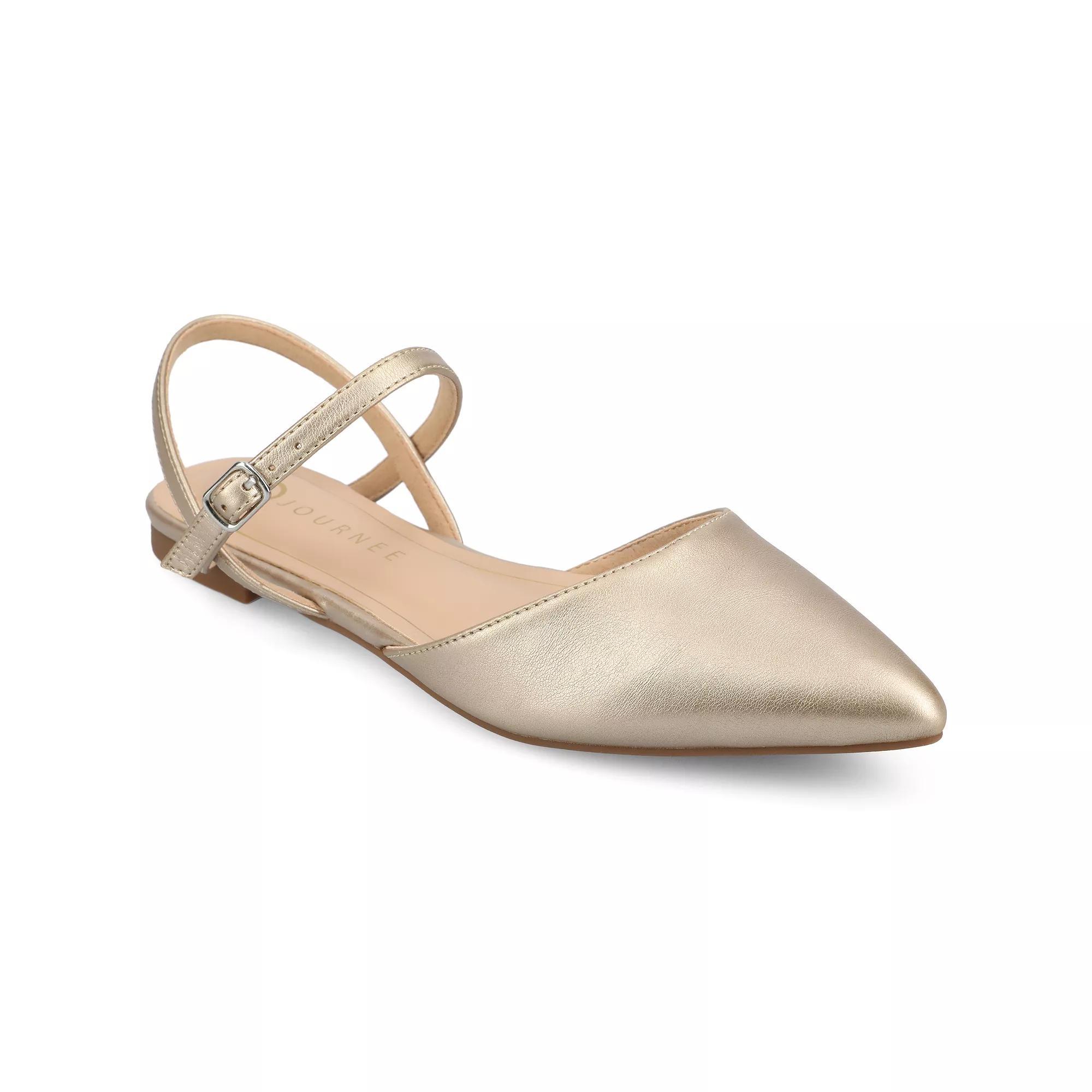 Journee Martine Womens SuperNatural Shades Tru Comfort Foam Dress Flats Beige Product Image