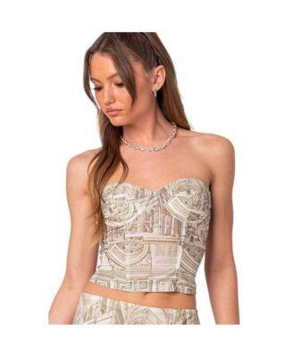Womens Lionne printed corset top Product Image