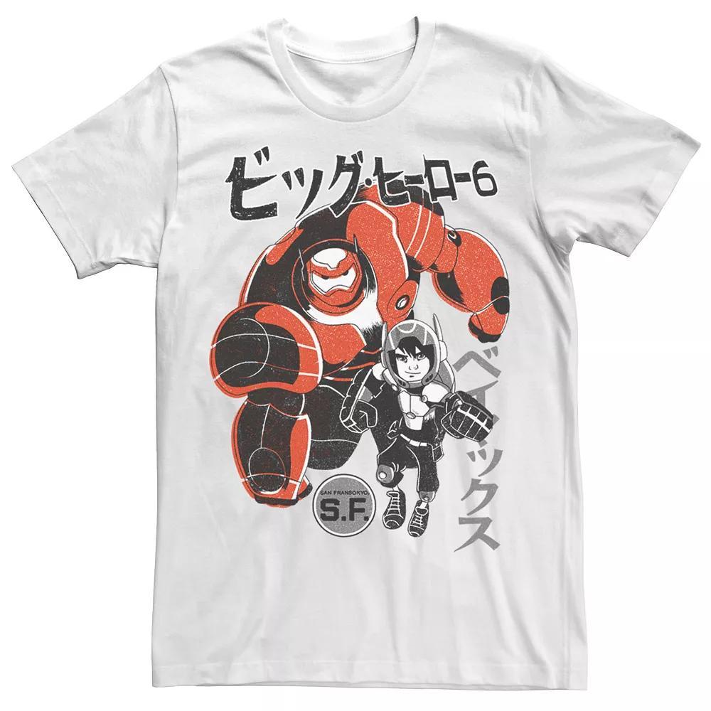 Disneys Big Hero 6 Baymax Hiro Mens Kanji Text Portrait Tee Product Image
