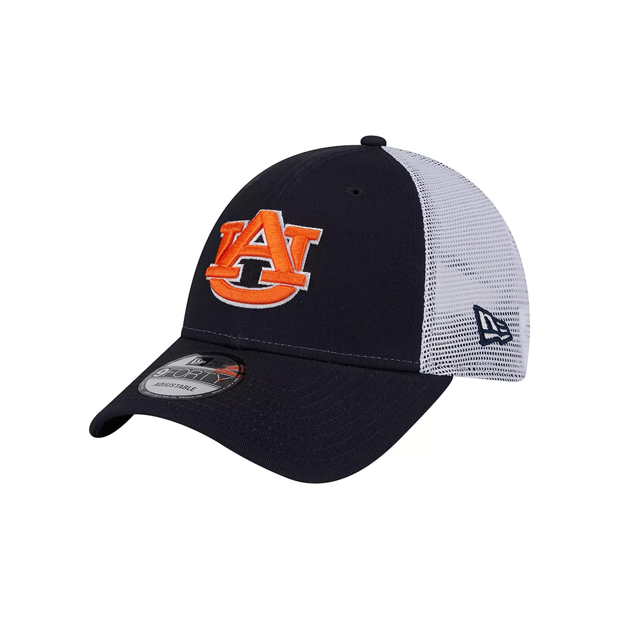 Mens New Era Auburn Tigers Trucker 9FORTY Adjustable Hat, Blue Product Image