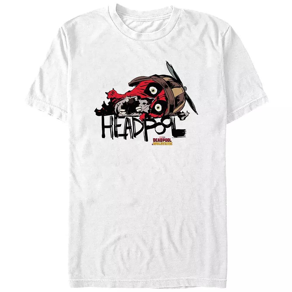 Men's Marvel Deadpool And Wolverine Headpool Graphic Tee, Size: Small, White Product Image