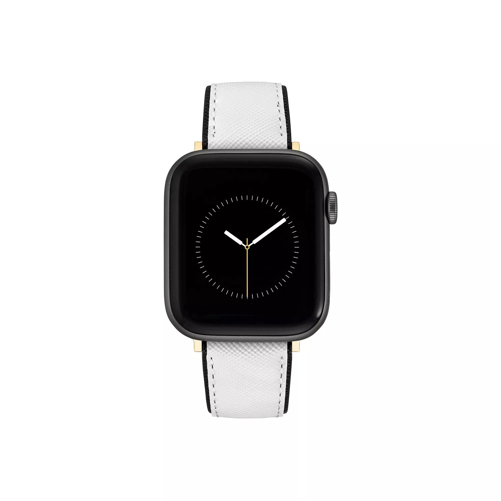 Nine West Women's Smooth Faux Leather Band designed for Apple Watch®, Size: Small, Pink Product Image
